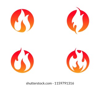 Fire flame vector illustration design template