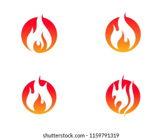 Fire flame vector illustration design template