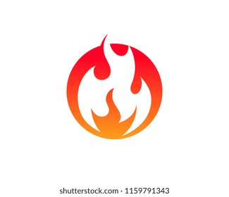 Fire flame vector illustration design template