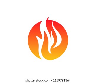 Fire flame vector illustration design template