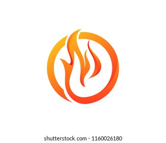 Fire flame vector illustration design template