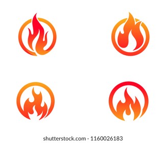 Fire flame vector illustration design template
