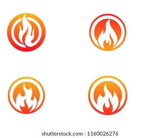 Fire flame vector illustration design template