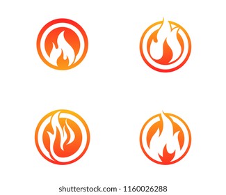 Fire flame vector illustration design template