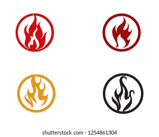 Fire flame vector illustration design template