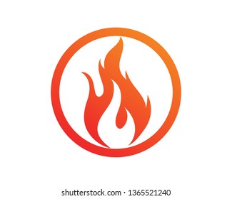 Fire flame vector illustration design template
