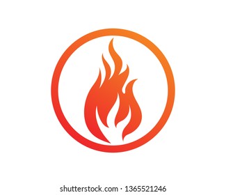Fire flame vector illustration design template