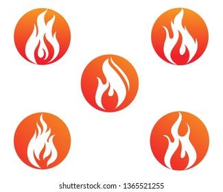 Fire flame vector illustration design template