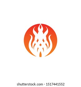Fire flame vector illustration design template