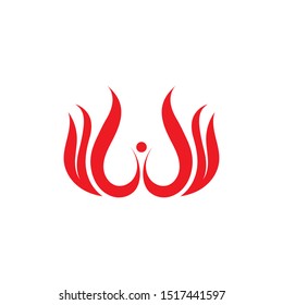 Fire flame vector illustration design template