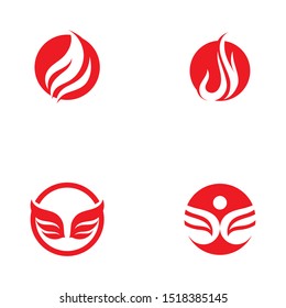Fire flame vector illustration design template