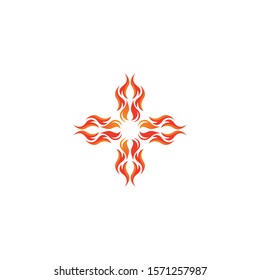 Fire flame vector illustration design template