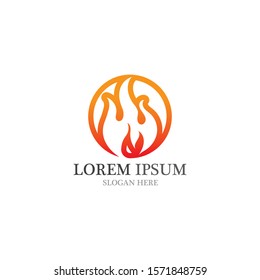 Fire flame vector illustration design template