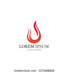 Fire flame vector illustration design template