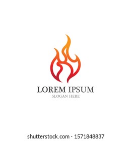 Fire flame vector illustration design template