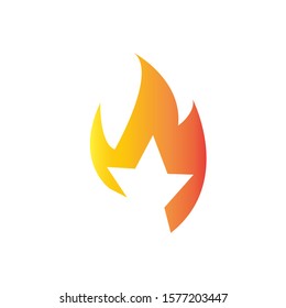 Fire flame vector illustration design template - Vector