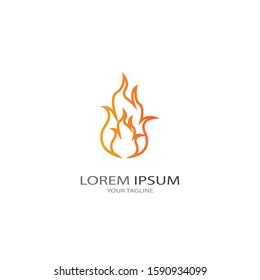 Fire flame vector illustration design template