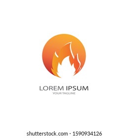 Fire flame vector illustration design template