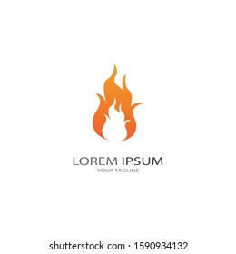 Fire flame vector illustration design template
