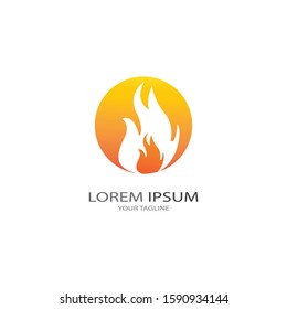 Fire flame vector illustration design template