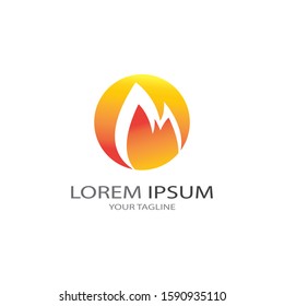Fire flame vector illustration design template