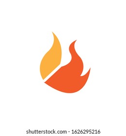 Fire flame vector illustration design template - Vector