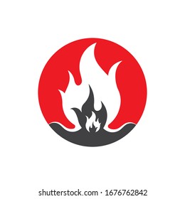 Fire flame vector illustration design template