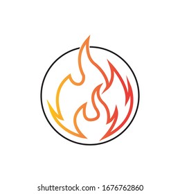 Design-Vektorillustration für Brandflamme