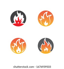 Fire flame vector illustration design template