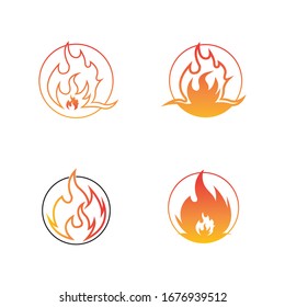 Fire flame vector illustration design template