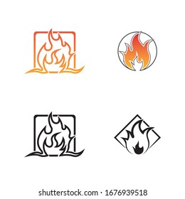 Design-Vektorillustration für Brandflamme