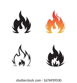 Fire flame vector illustration design template