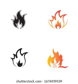 Fire flame vector illustration design template