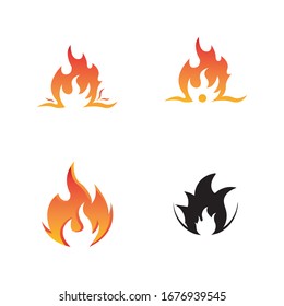 Fire flame vector illustration design template