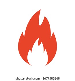 Fire flame vector illustration design template. fire icon color editable 