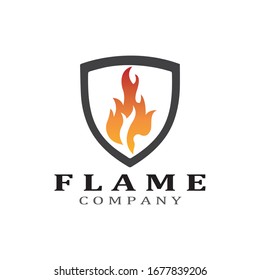 Plantilla de diseño de ilustración vectorial de llama de fuego