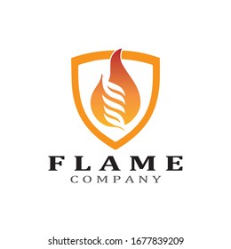 Plantilla de diseño de ilustración vectorial de llama de fuego
