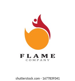 Fire flame vector illustration design template