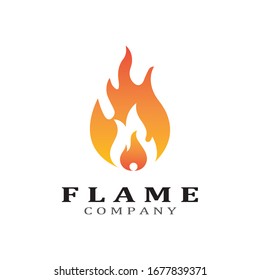 Plantilla de diseño de ilustración vectorial de llama de fuego