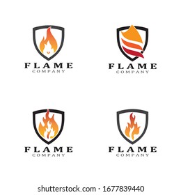 Design-Vektorillustration für Brandflamme