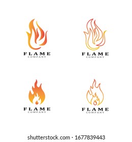 Fire flame vector illustration design template