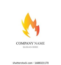 Plantilla de diseño de ilustración vectorial de llama de fuego