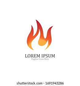 Fire flame vector illustration design template