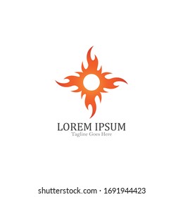 Fire flame vector illustration design template