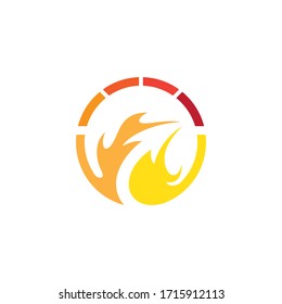 Plantilla de diseño de ilustración vectorial de llama de fuego