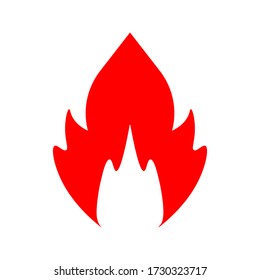 Fire flame vector illustration design template. fire icon color editable. on white backround