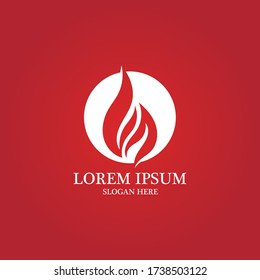 Plantilla de diseño de ilustración de vector de llama de fuego
