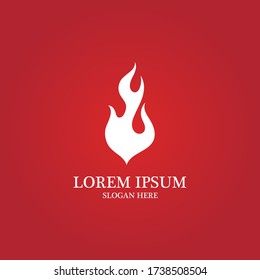 Plantilla de diseño de ilustración de vector de llama de fuego