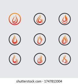 Fire flame vector illustration design template