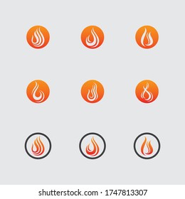 Fire flame vector illustration design template